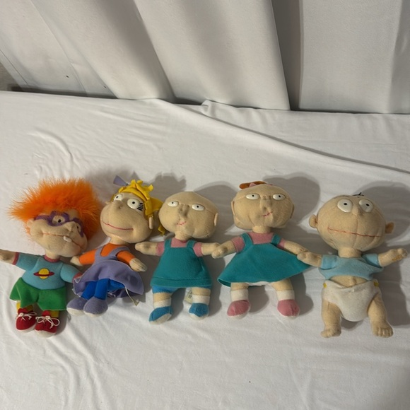 Rare 1997 Mattel/Viacom Rugrats 6” Plush Dolls 5 Piece Collection - Picture 2 of 6